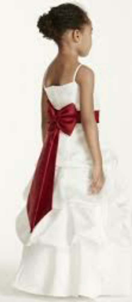 David's Bridal NWT Satin Strapless Dress Pickups 6